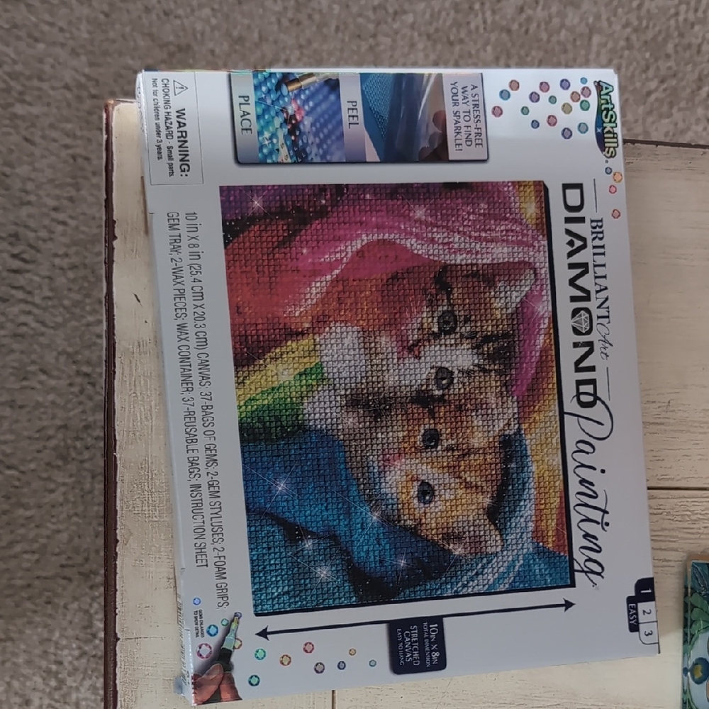Diamond Painting Kit - Colorful Cat Design